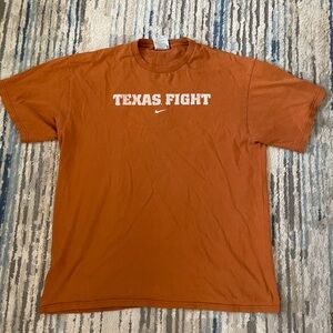 Vintage Texas Longhorns Shirt Mens Large Nike "Texas Fight"  Athletic Cut